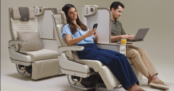 Emirates unveils the world’s first electric Premium Economy seat with full-height privacy screen