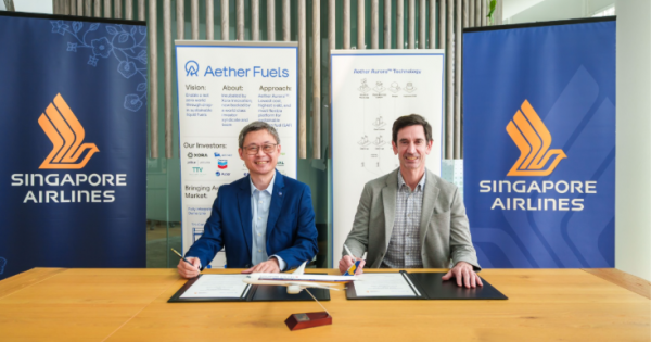 SINGAPORE AIRLINES TO OFFTAKE NEXT-GENERATION SUSTAINABLE AVIATION FUEL FROM AETHER FUELS
